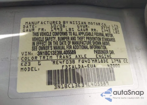 2009 Nissan Versa 1.8S from USA, damaged, VIN 3N1BC13E39L405589